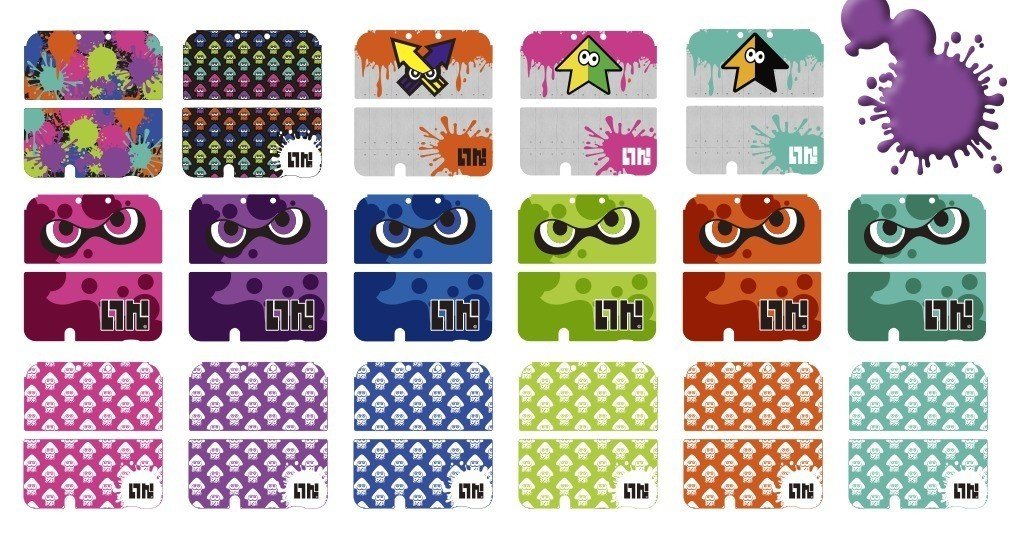 New3dsll用カバーデザイン スプラトゥーン Happy Paint Note New3dsll用カバーデザイン スプラトゥーン Happy Paint Note