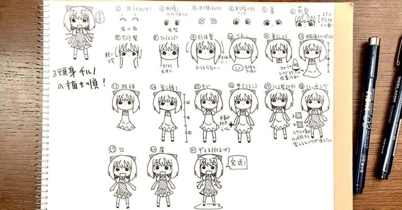 知るだけで差がつくペン画イラストの書き順｜ブチ尾