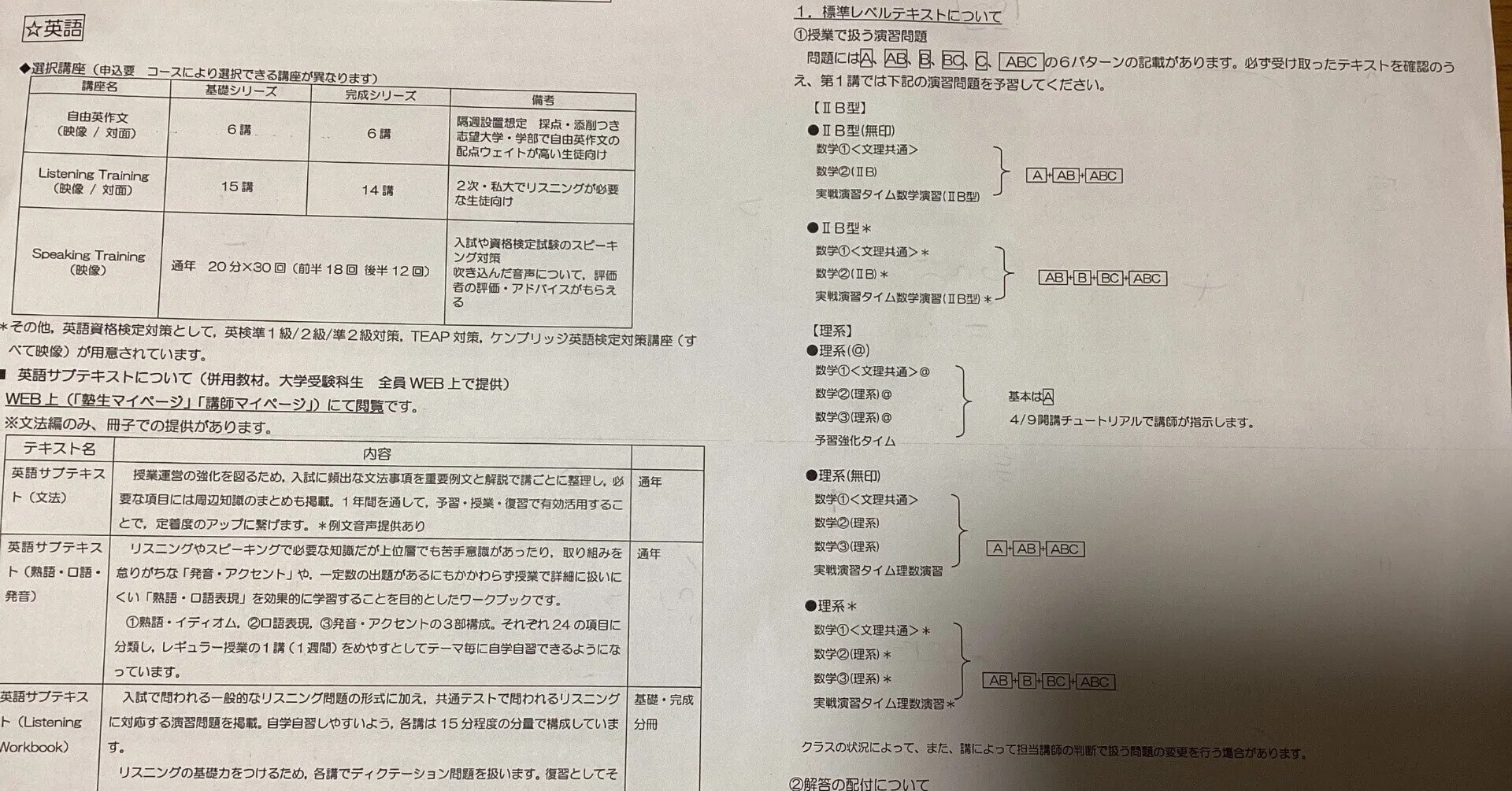 河合塾での浪人のお話17〜テキストレベル等｜るる