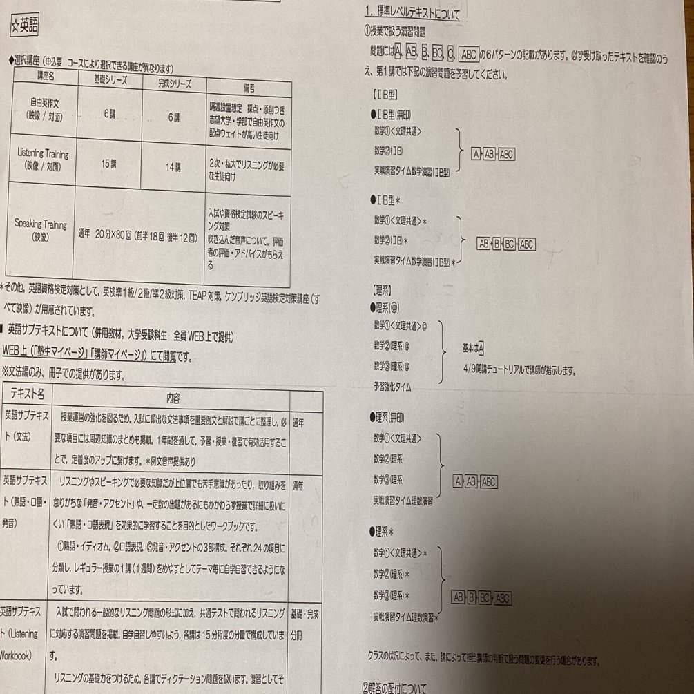 河合塾での浪人のお話17〜テキストレベル等｜るる