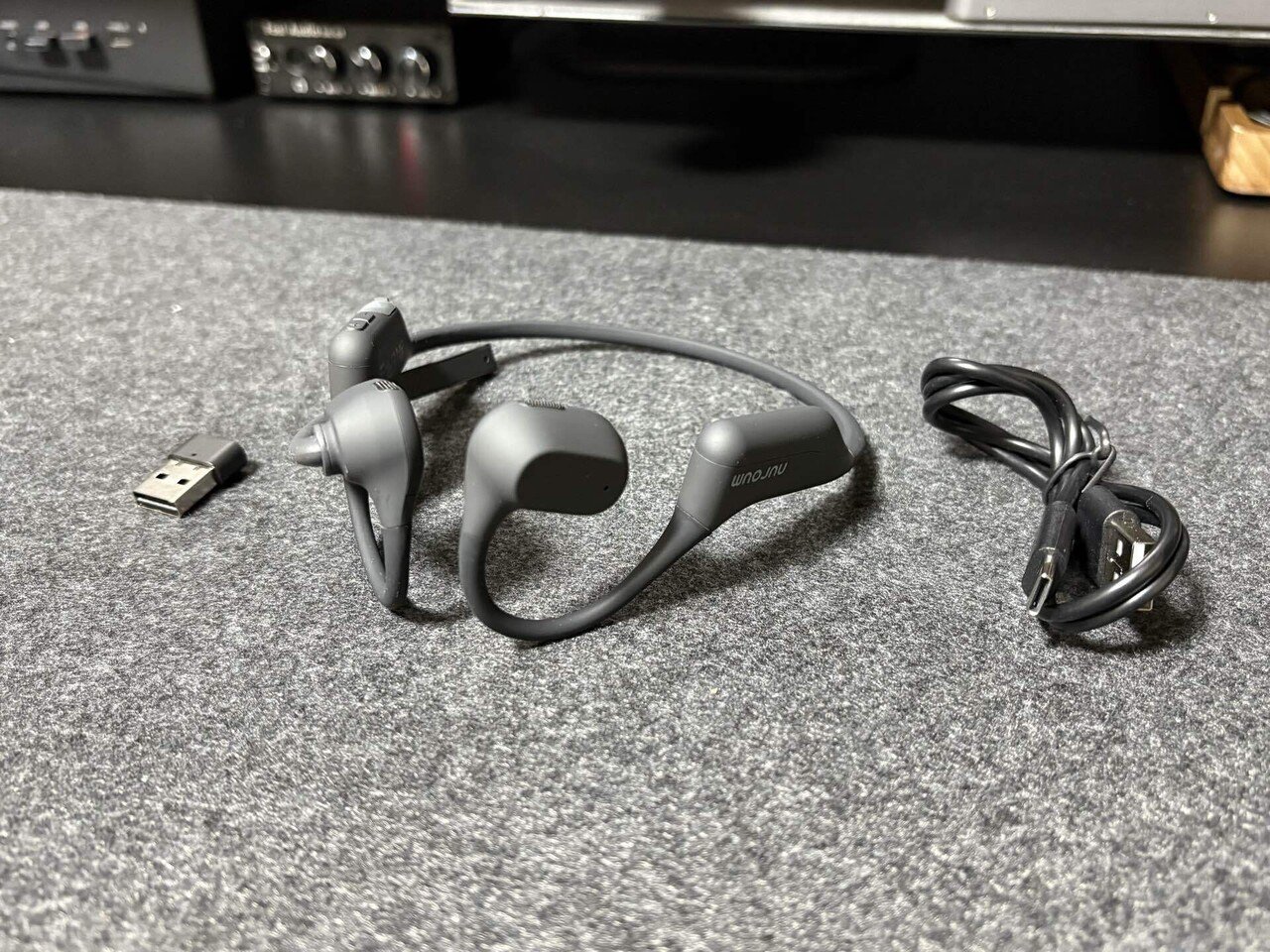 ヘッドホン Nuroum OpenEar Pro2 Best Wireless Headset for Work | Noise Cancelling & BT
