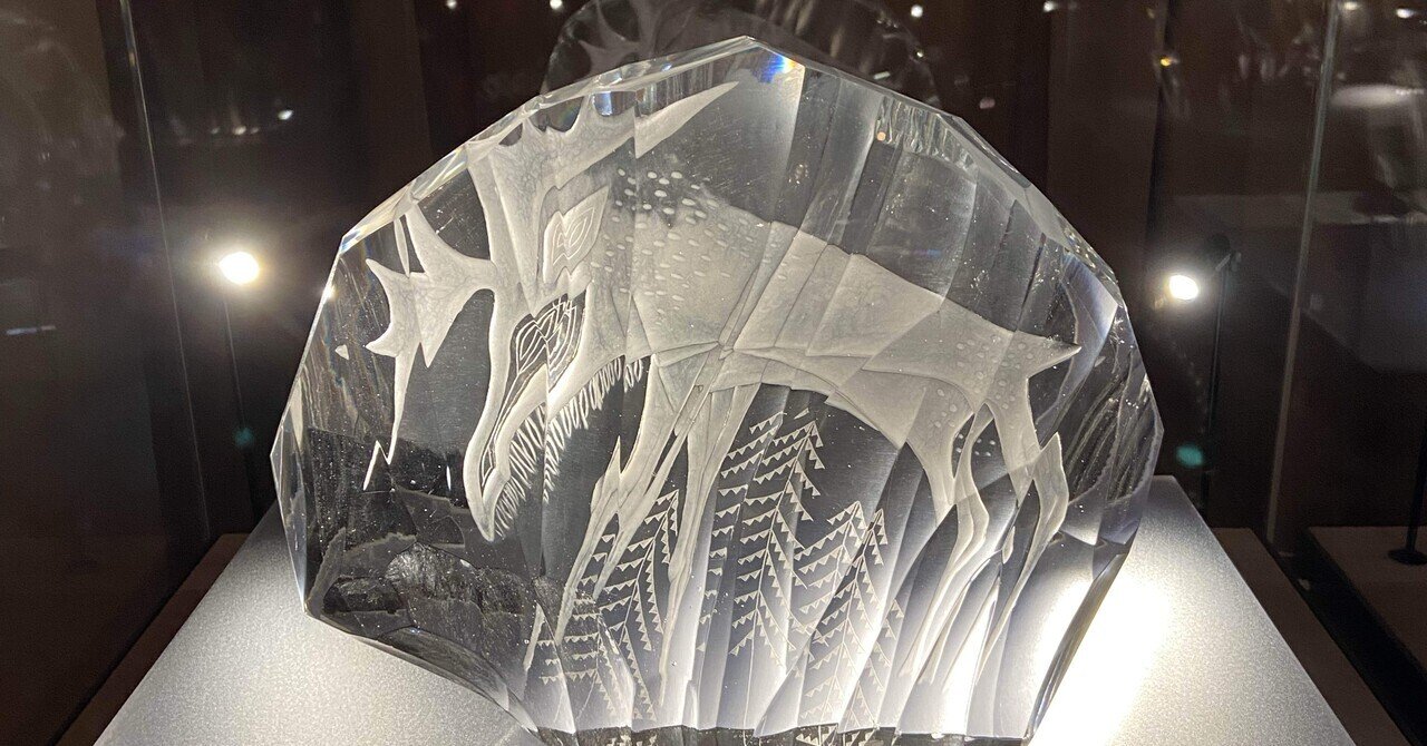 フィンランドの偉大なガラス作家オイバトイッカ作 雷鳥のガラス