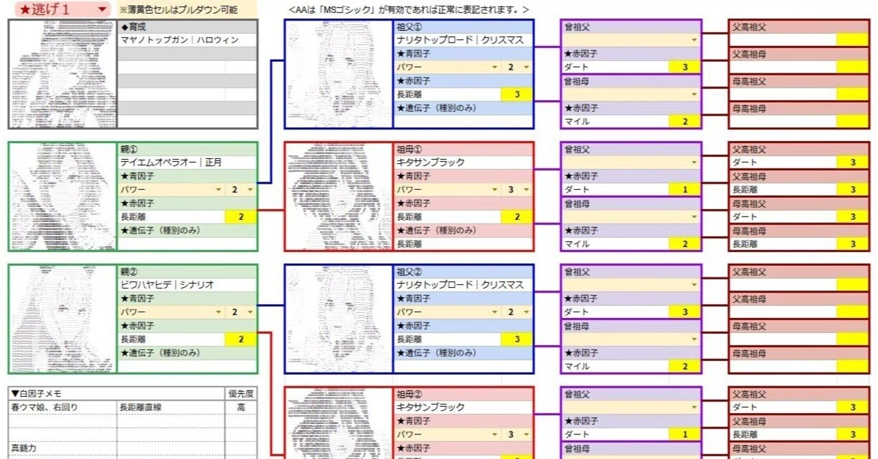 ウマ娘因子要件まとめシート.ver1.13【更新】｜へろへろ
