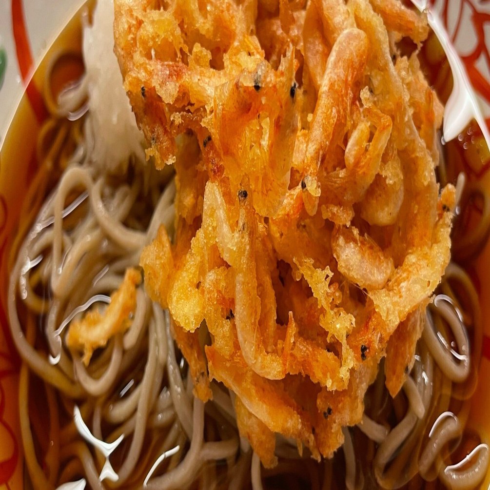 駿河湾産桜えびのかき揚げ蕎麦｜妙法寺揚まんじゅう・手打ちそば清水屋