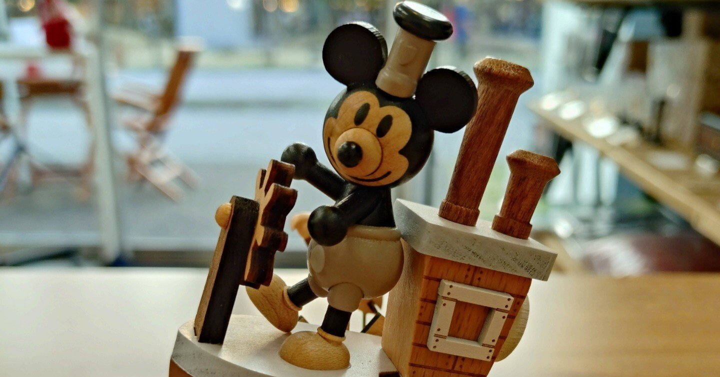 ニデック ディズニー木製オルゴール Mickey／蒸気船ウィリーオルゴール