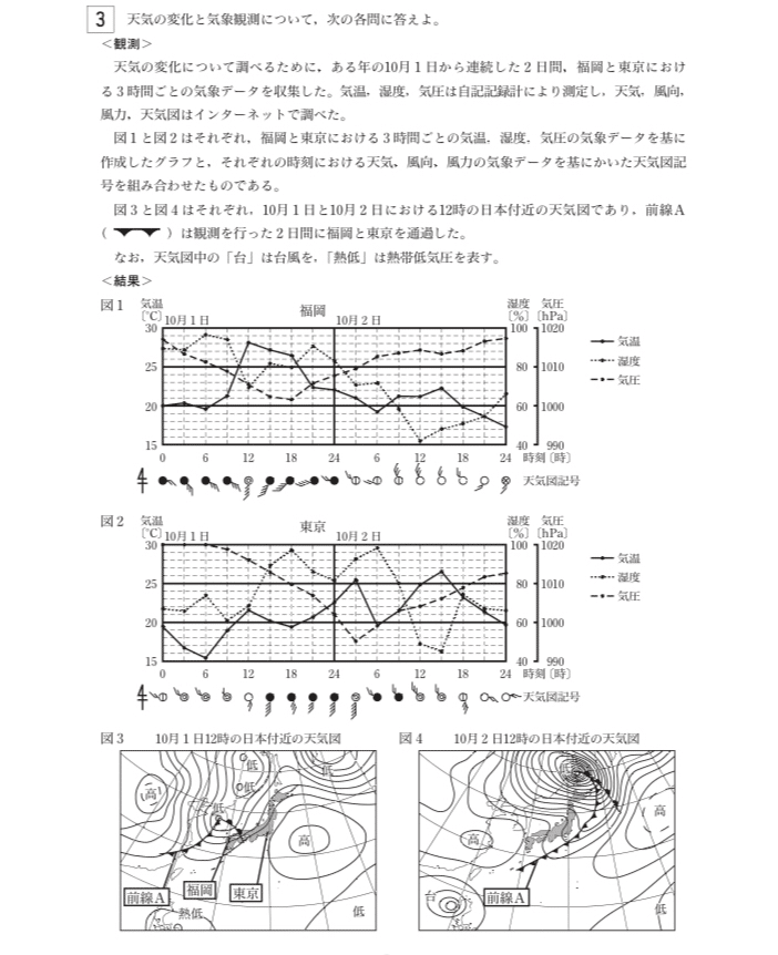 都立高校入試理科 天気 対策 りょーた先生 都立専門 本質の勉強法を伝える受験講師 Note