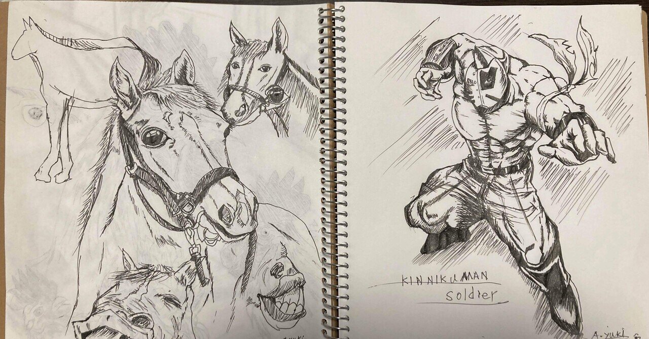 キン肉マン鉛筆スケッチ キン肉マン鉛筆スケッチ イラストメイキング】本日のお題