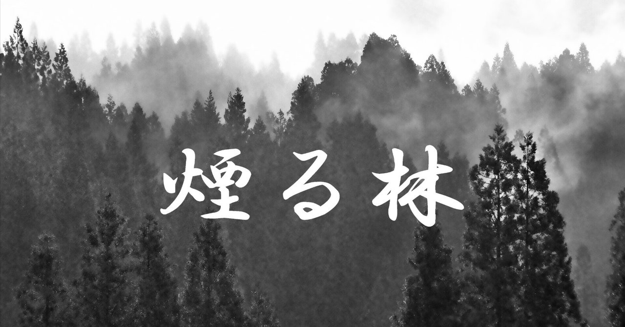 煙る林（水墨画風）｜taka