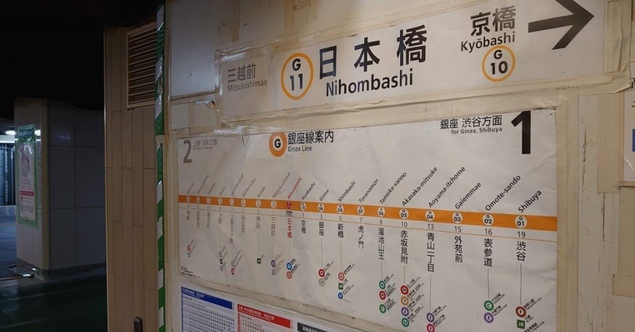 東京メトロ銀座線日本橋駅（ほぼひとりごと（1月19日（日