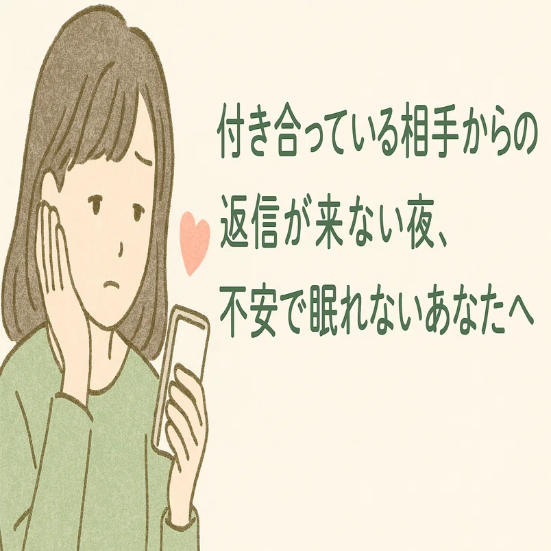 付き合っている相手からの返信が来ない夜、不安で眠れないあなたへ 