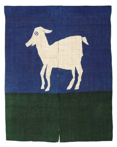 柚木沙弥郎　形染布　川の生物 柚木沙弥郎の染色 もようと色彩 - 併設展 | 日本民藝館