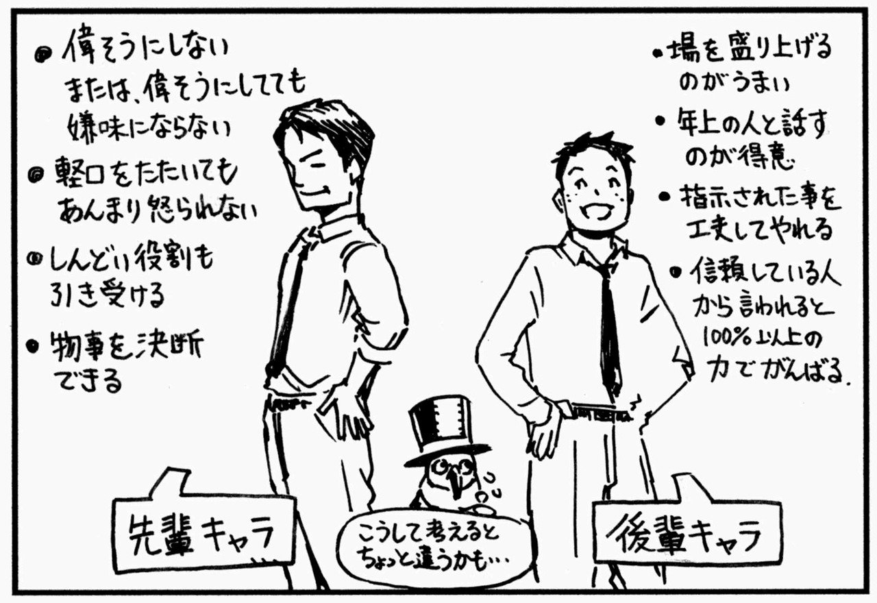 先輩キャラ 後輩キャラってあると思っていて 本当は後輩キャラなのに 先輩キャラ 後輩キャラってあると思っていて 本当は後輩キャラなのに