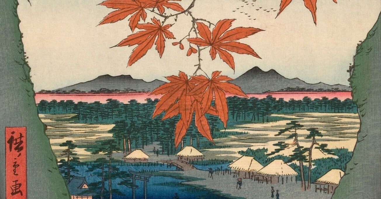 名所江戸百景 真間の紅葉 手古那の社継はし｜artoday - chiaki