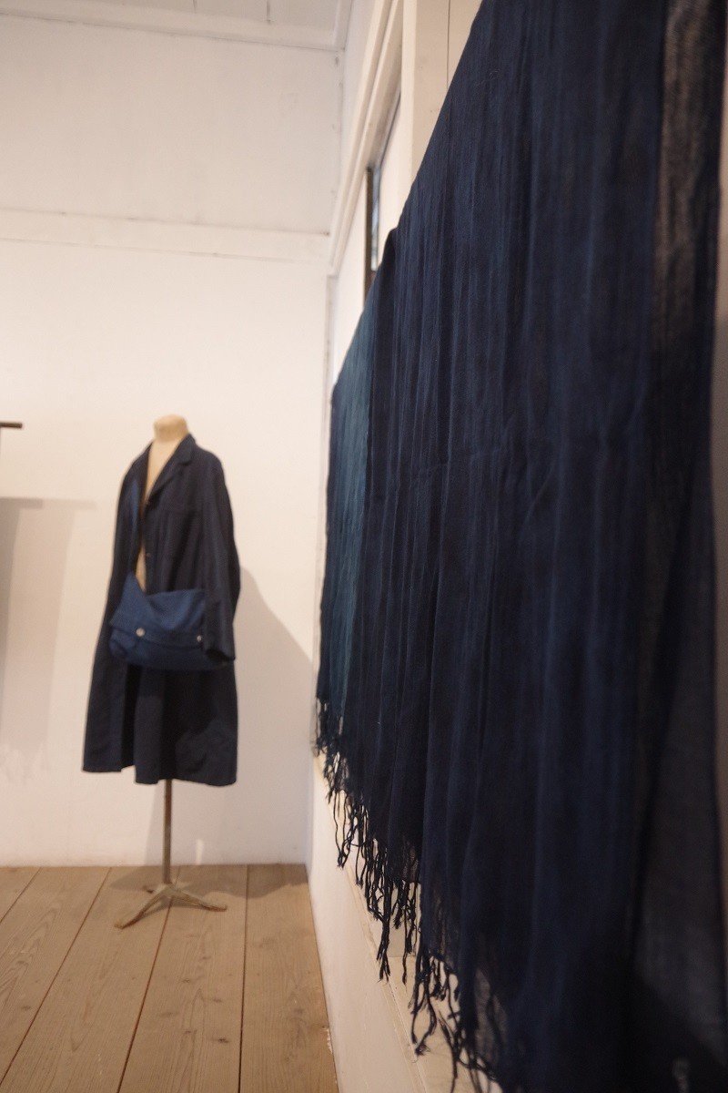 藍染工房 わらたに 展示風景 えんてん Note 藍染工房 わらたに 展示風景 えんてん Note