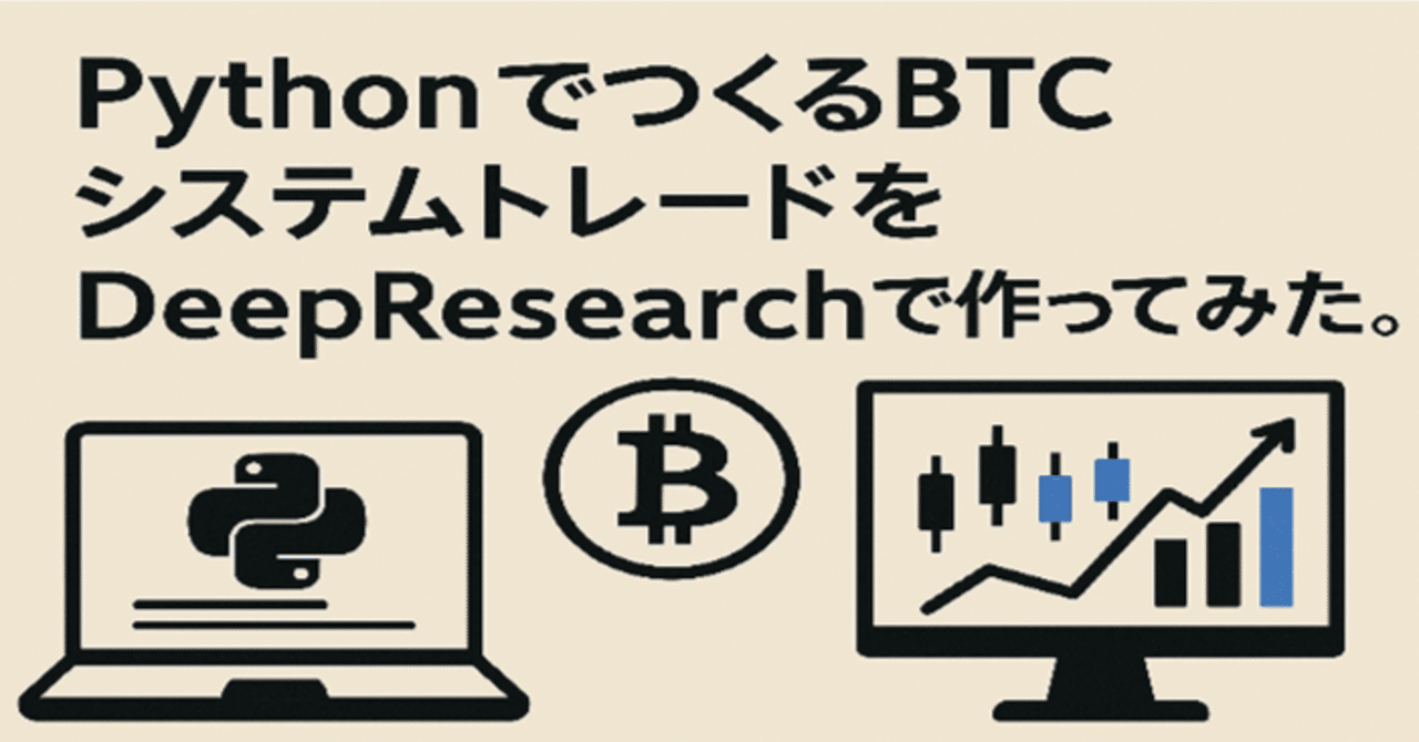 DeepResearchを使って夜な夜なBTCシステムトレードについて聞いてみた。｜ふぉる