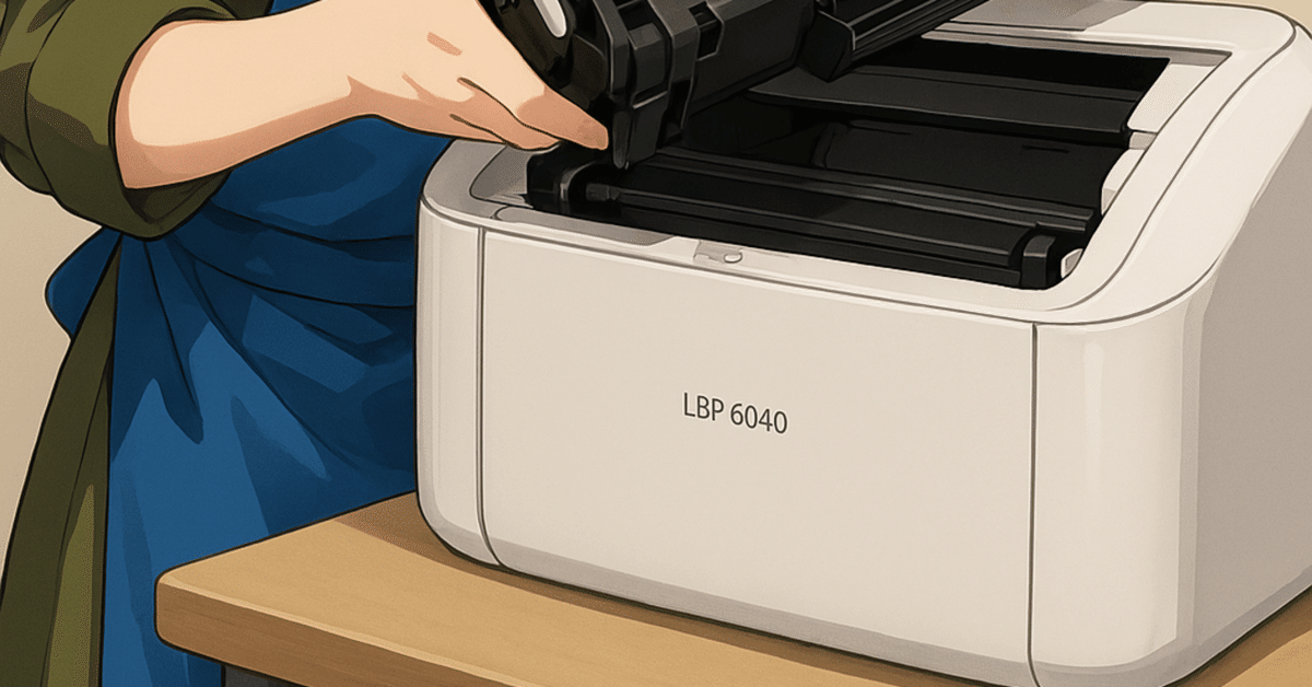 Canon製レーザープリンタ（LBP6040）のトナー交換をした。｜ある