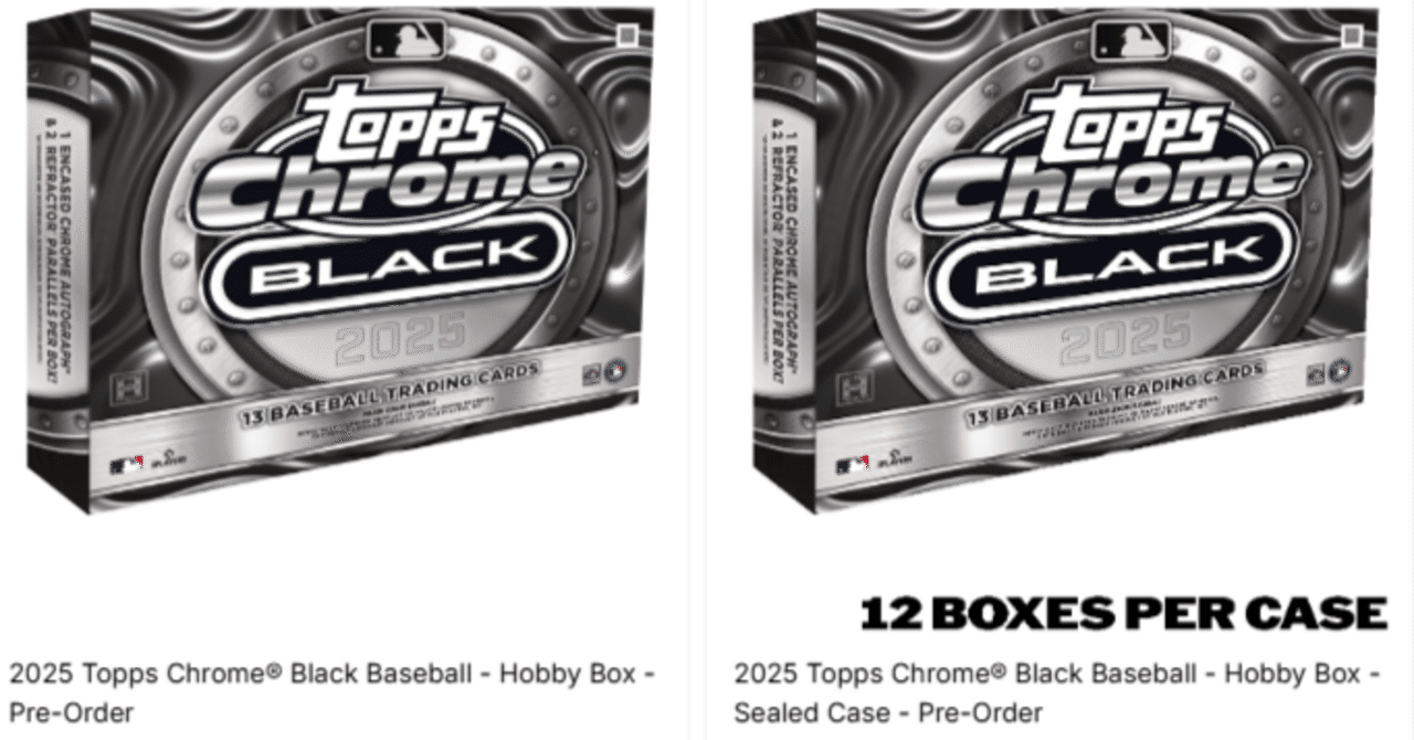 MLB Chrome Black 2025】4/1発売｜1BOXの期待値を徹底解説