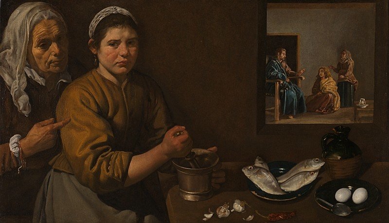 Art｜ベラスケス《マルタとマリアの家のキリスト》 今日の食事の