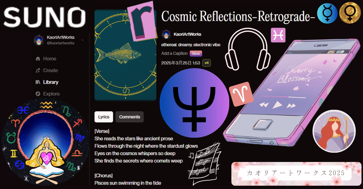 SUNO】🎵Cosmic Reflections 海王星【♆】がおひつじ座 SUNO】🎵Cosmic Reflections 海王星【♆】がおひつじ座