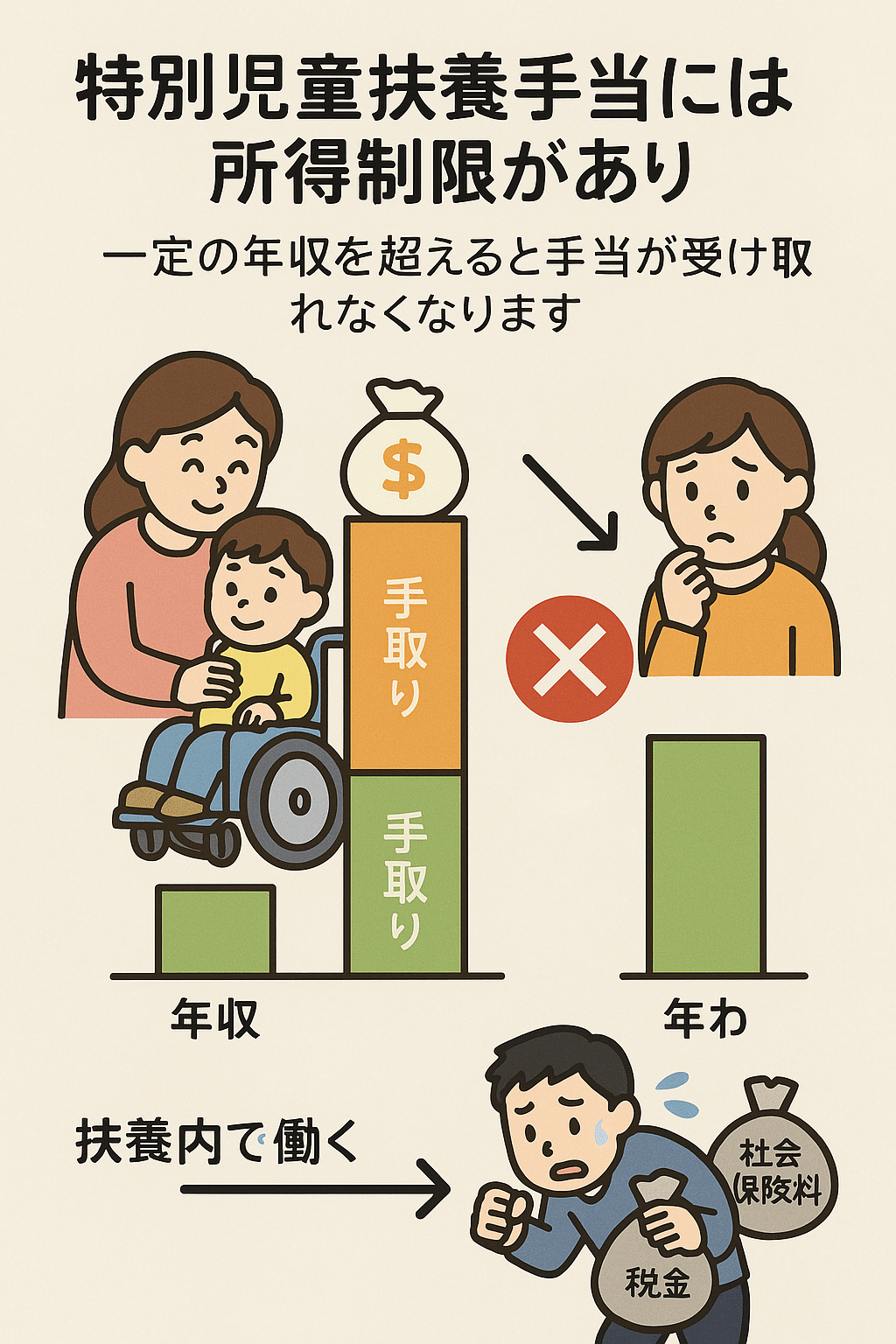特別児童扶養手当の所得制限対策！超えてももらえる方法とは