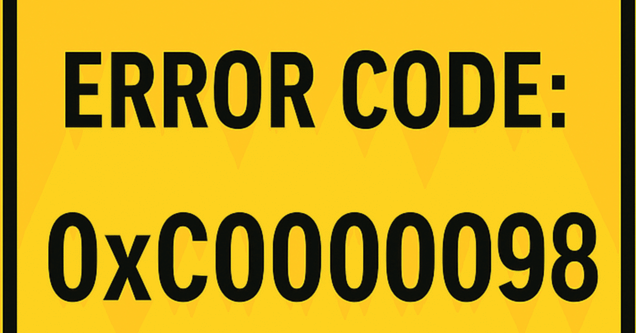 Error code:0xc0000098]Windowsが起動しなくなった時の対処法