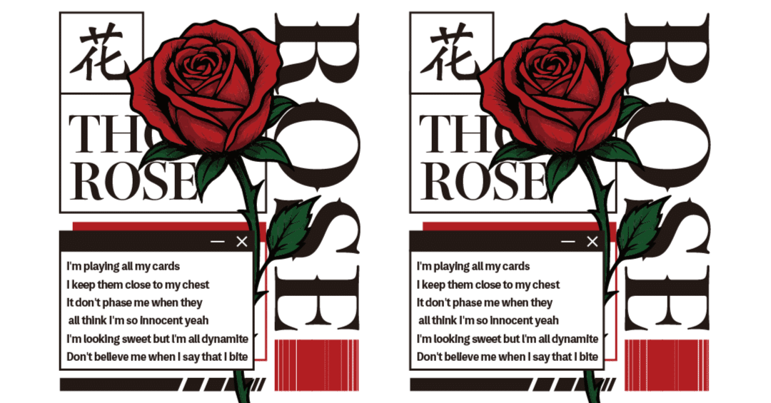 HANA/ROSE ファンアート - Illustrator100日デザインチャレンジ DAY30｜39