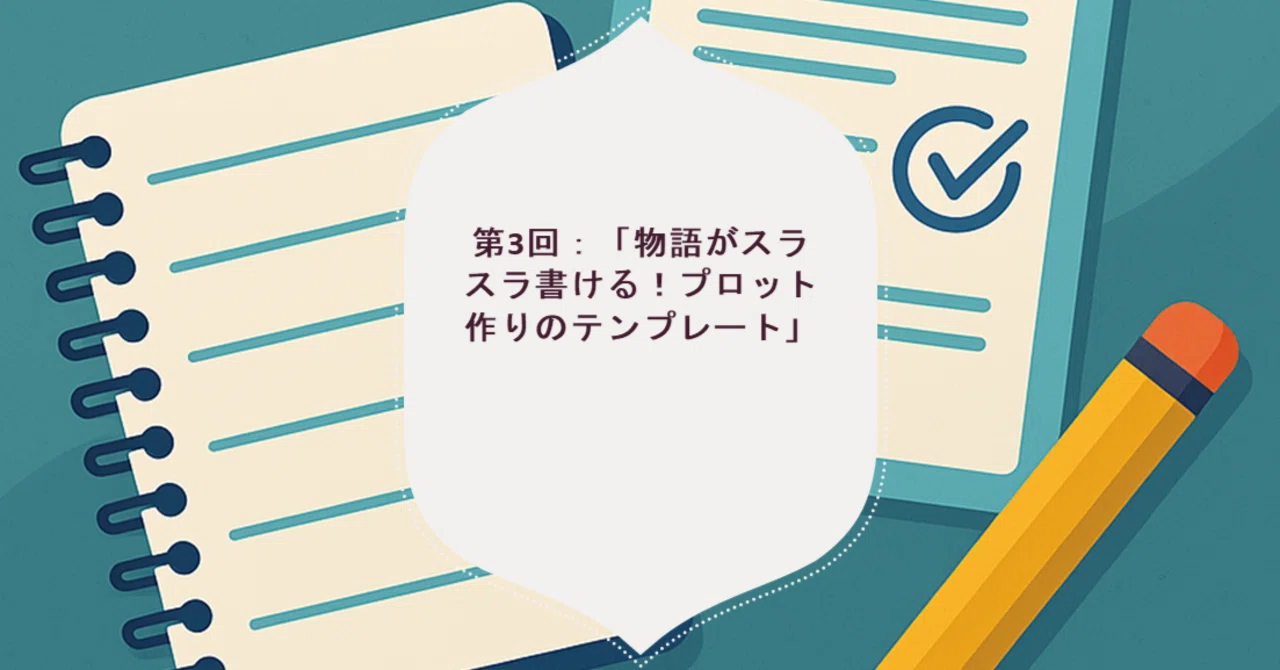 第3回:「物語がスラスラ書ける!プロット作りのテンプレート」|アキラ