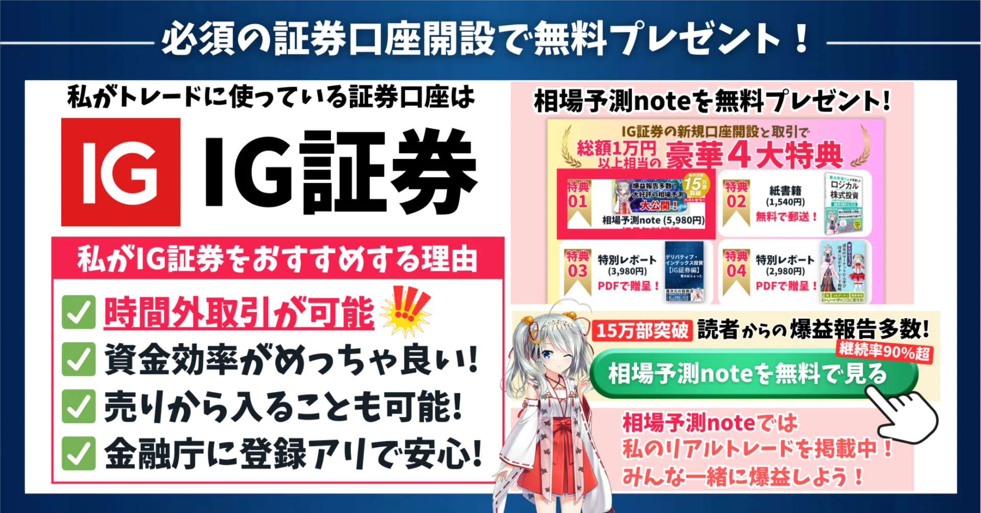 無料お試しキャンペーン！】相場予測noteが無料！総額1万円以上相当 