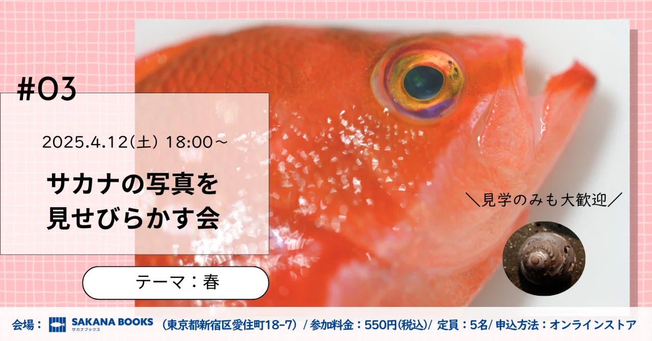 第3回サカナの写真を見せびらかす会🐟 開催！【4/12(土)18:00
