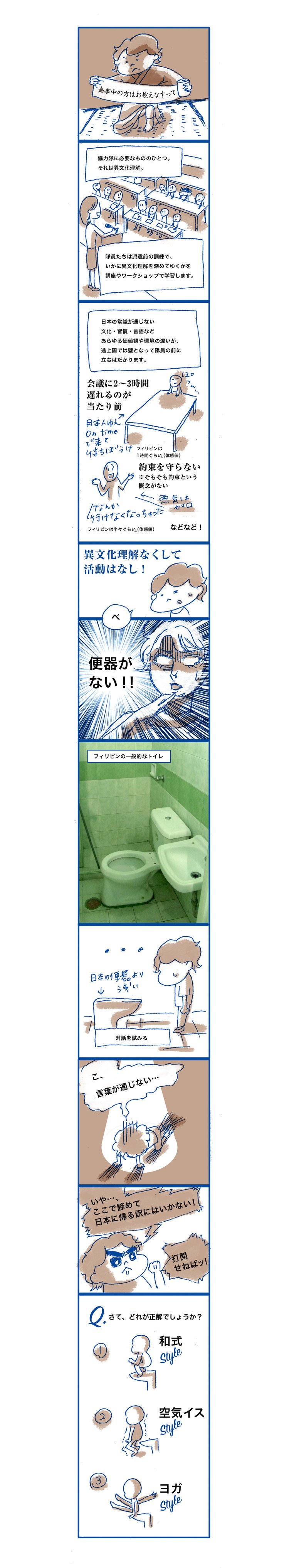 今週出張で忙しく力つきました。最後、どれになるか一週間フィリピンのトイレについて考え続けてみてください。笑