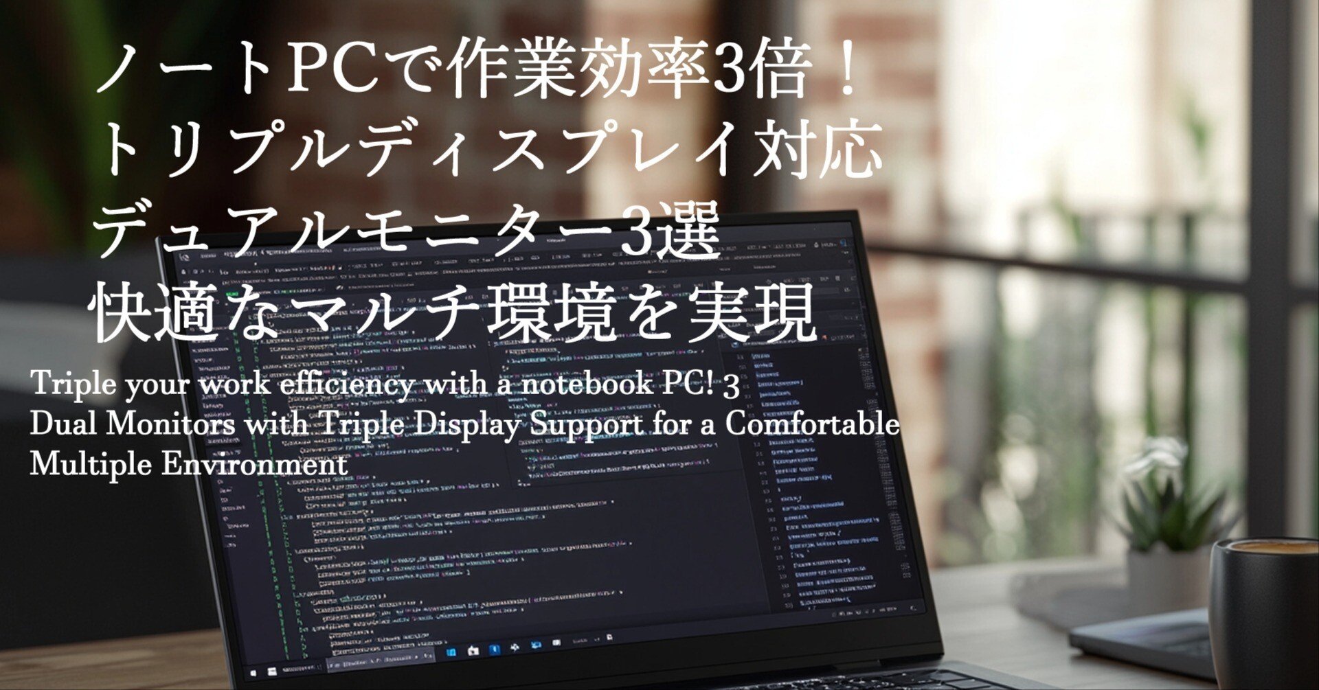 ノートPCで作業効率3倍！トリプルディスプレイ対応デュアルモニター3選