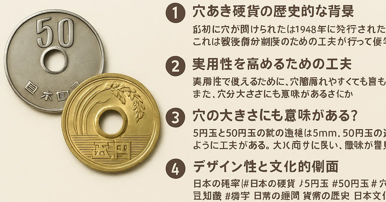 穴あき　　硬貨　まとめ 日本の硬貨の意外な秘密 〜穴のあいている理由とは？〜｜Luca