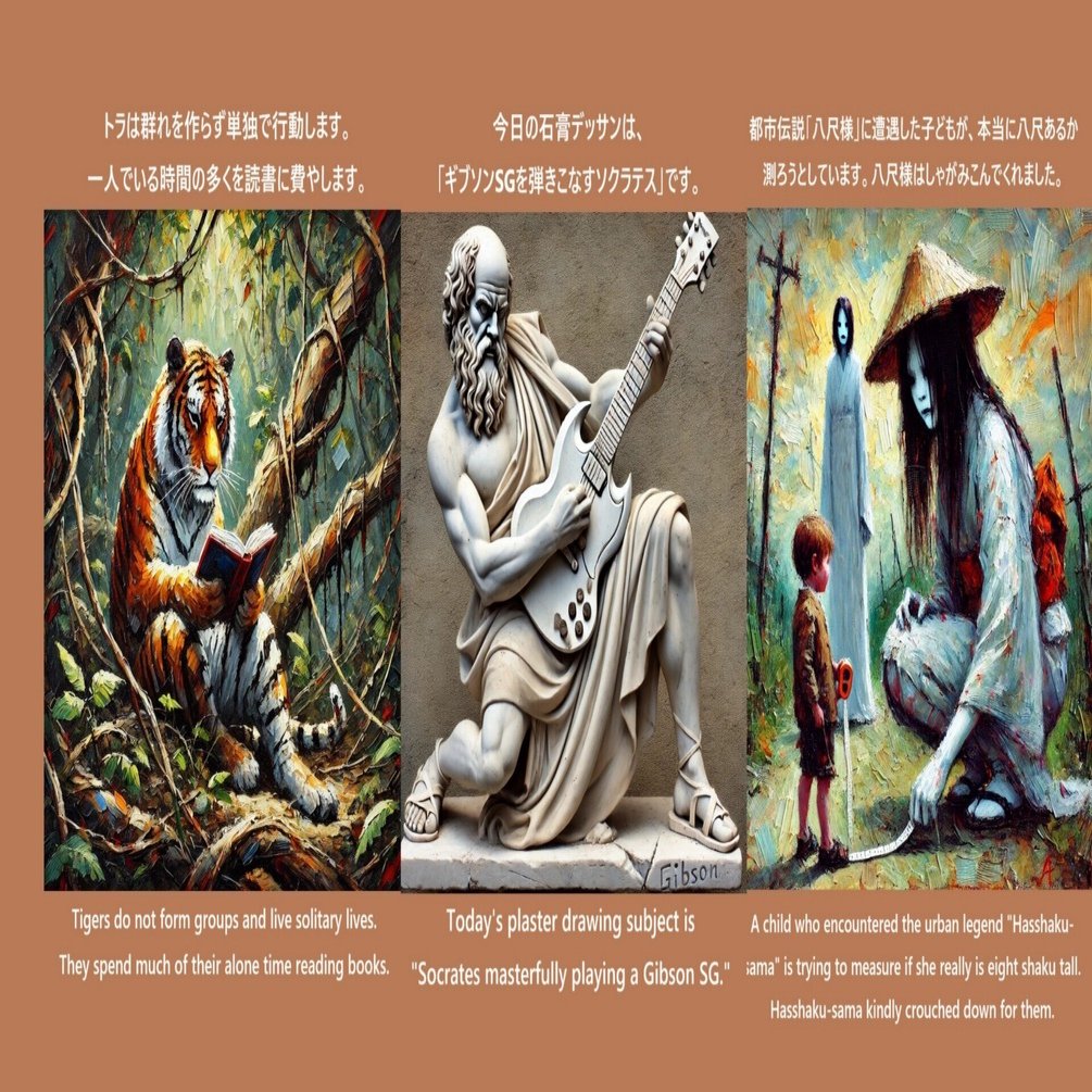 英語教材風AIイラスト画像ネタまとめ19｜泥辺五郎