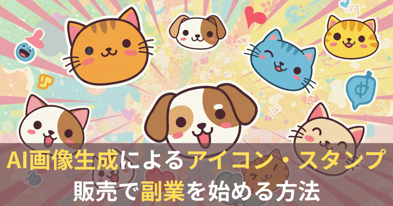 完全ガイド】AI画像生成によるアイコン・スタンプ販売で副業を始める方法｜なおき | AIと創る人, image size:1280x670