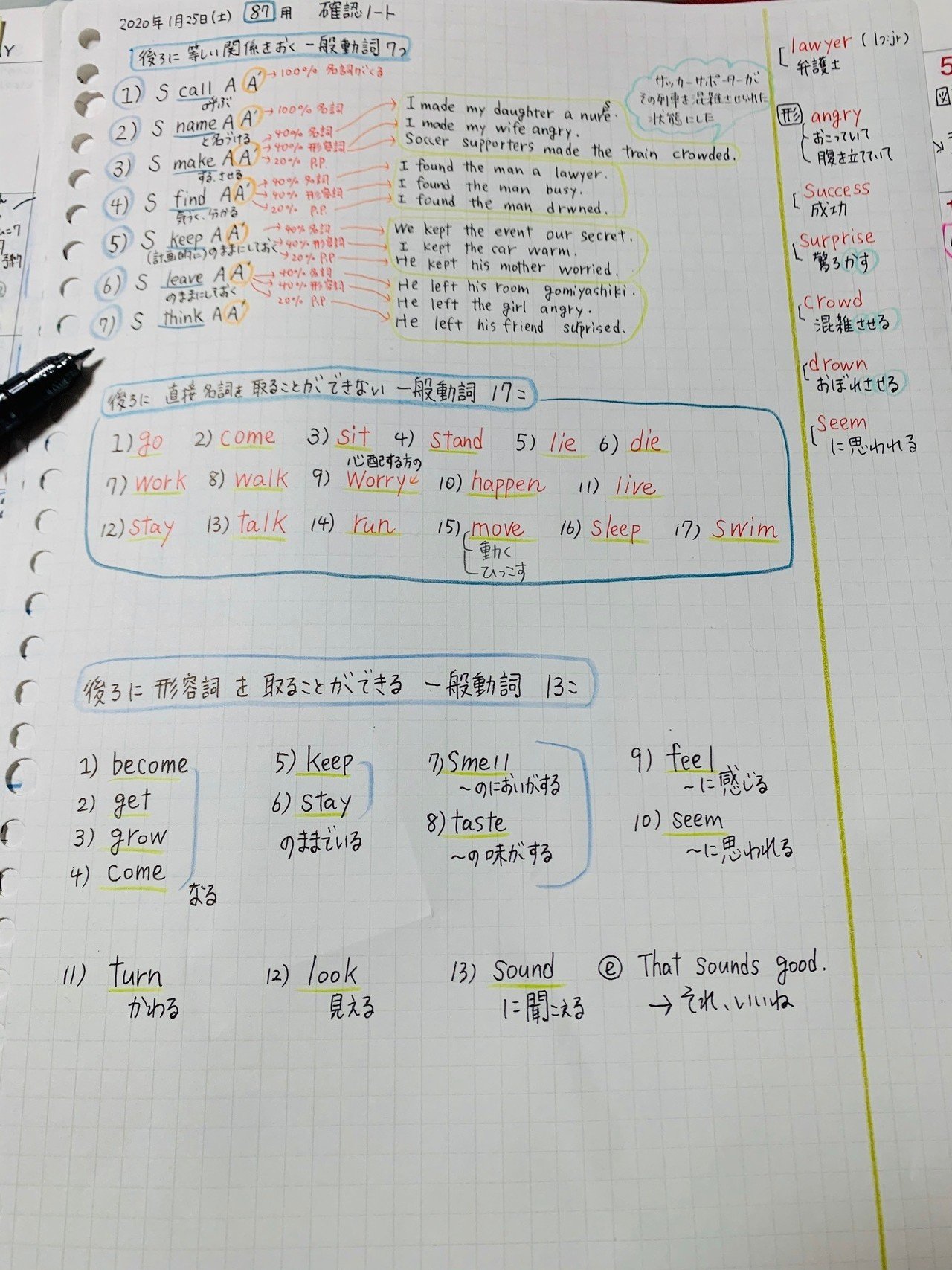 本日のjmt 塾待ちタイム は塾の英語の重要ポイントをまとめてみました 授業前に毎回テストがあるので ポイントまとめや 後から復習しやすいノート 作りは重要です もい さすらいのjmt 塾待ちタイム Note