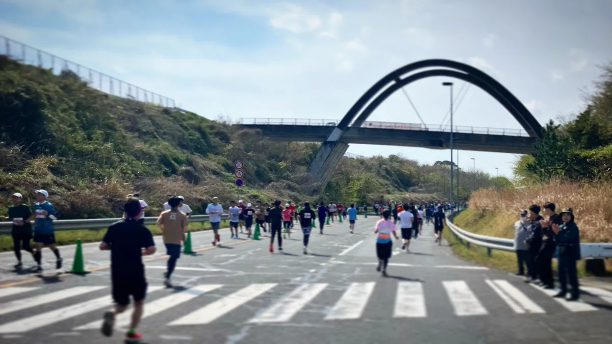 日立さくらロードレース2025(10km)|海に張り出すシーサイドロード (2025年4月6日)|Benjie|Running Somewhere