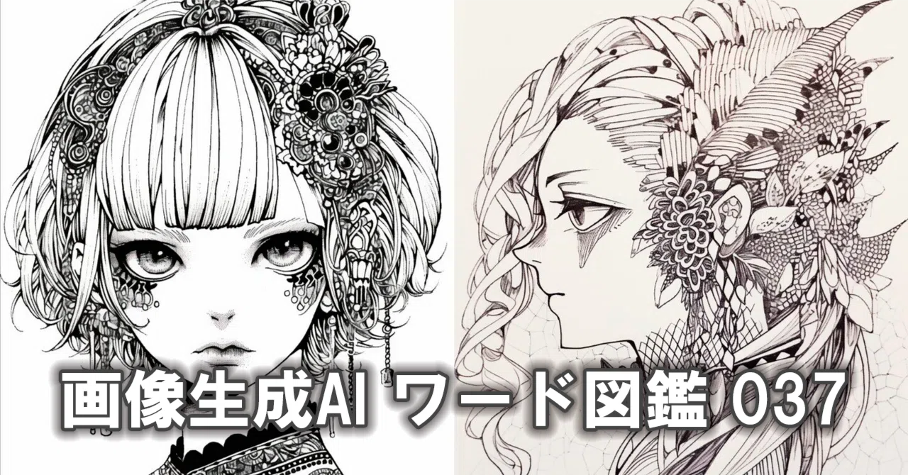 イラスト作成2 画像生成AI ワード図鑑 037 作画編2【無料有】｜ぐふとくく