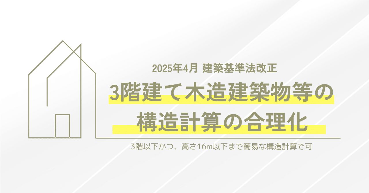 2025年建築基準法改正 -3階建て木造建築物等の構造計算の合理化