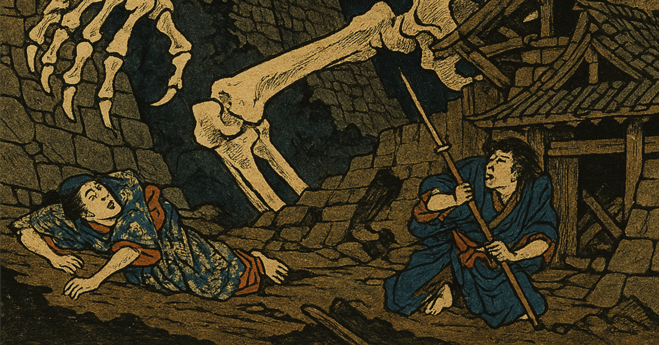 第16回 ChatGPT-4o 国芳風「がしゃどくろ」｜stoat790