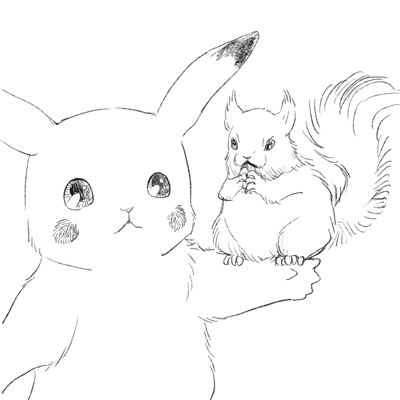ピカチュウとリス えり Note ピカチュウとリス えり Note