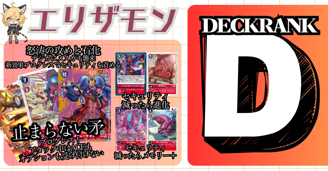 デッキ紹介】エリザモン：20250419-0625環境｜でじのげん：デジカ環境