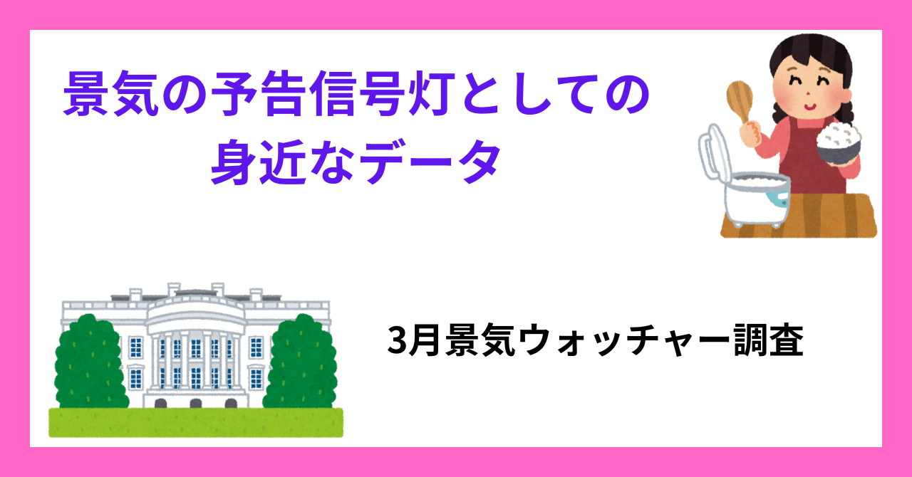 3月「景気ウォッチャー調査」では、トランプ関税、物価高騰などが