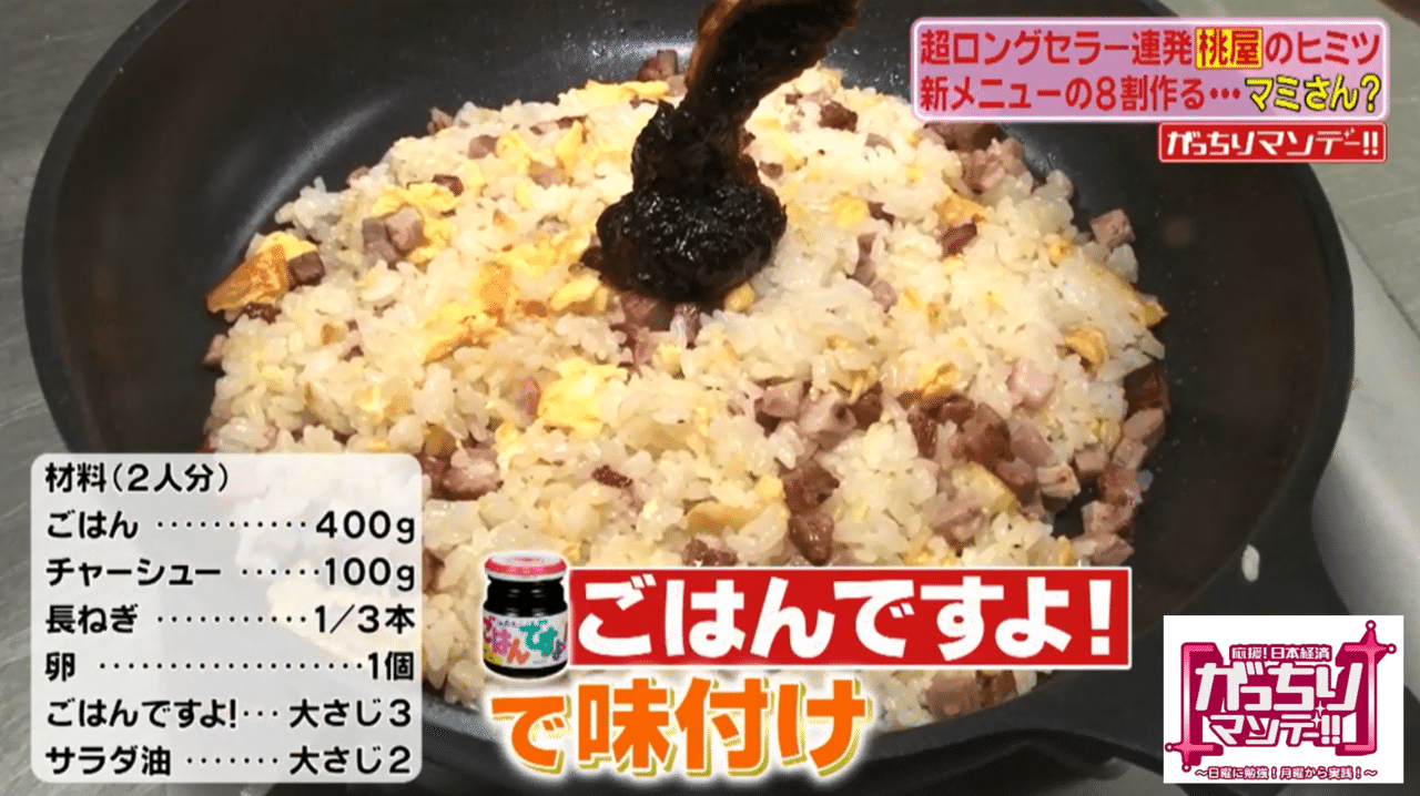 ロングセラーで増収増益の桃屋 ヒミツは ごはんですよ キムチの素 など自社商品を使った レシピ開発 にあり がっちりマンデー Note編 がっちりスクール Note ロングセラーで増収増益の桃屋 ヒミツは ごはんですよ キムチの素 など自社商品を使った レシピ開発 にあり がっちりマンデー Note編 がっちりスクール Note