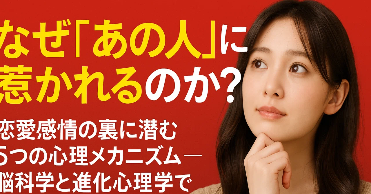 なぜ“あの人”に惹かれるのか?恋愛感情の裏に潜む5つの心理メカニズム— 脳科学と進化心理学で読み解く、“好き”の正体|朝倉 灯|スピちゅあ