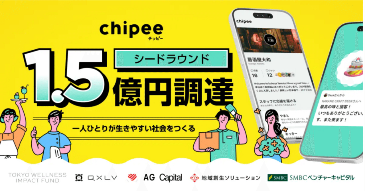 一人ひとりが生きやすい社会をつくる「チッピー」シードラウンドで1.5億円の資金調達を実施｜株式会社チッピー