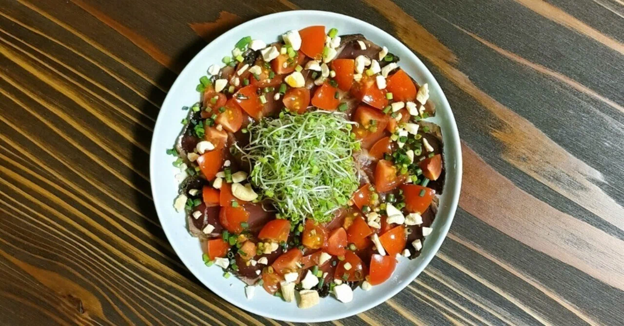 豆板醤でピリ辛 カツオの中華風カルパッチョ｜Moto recipe