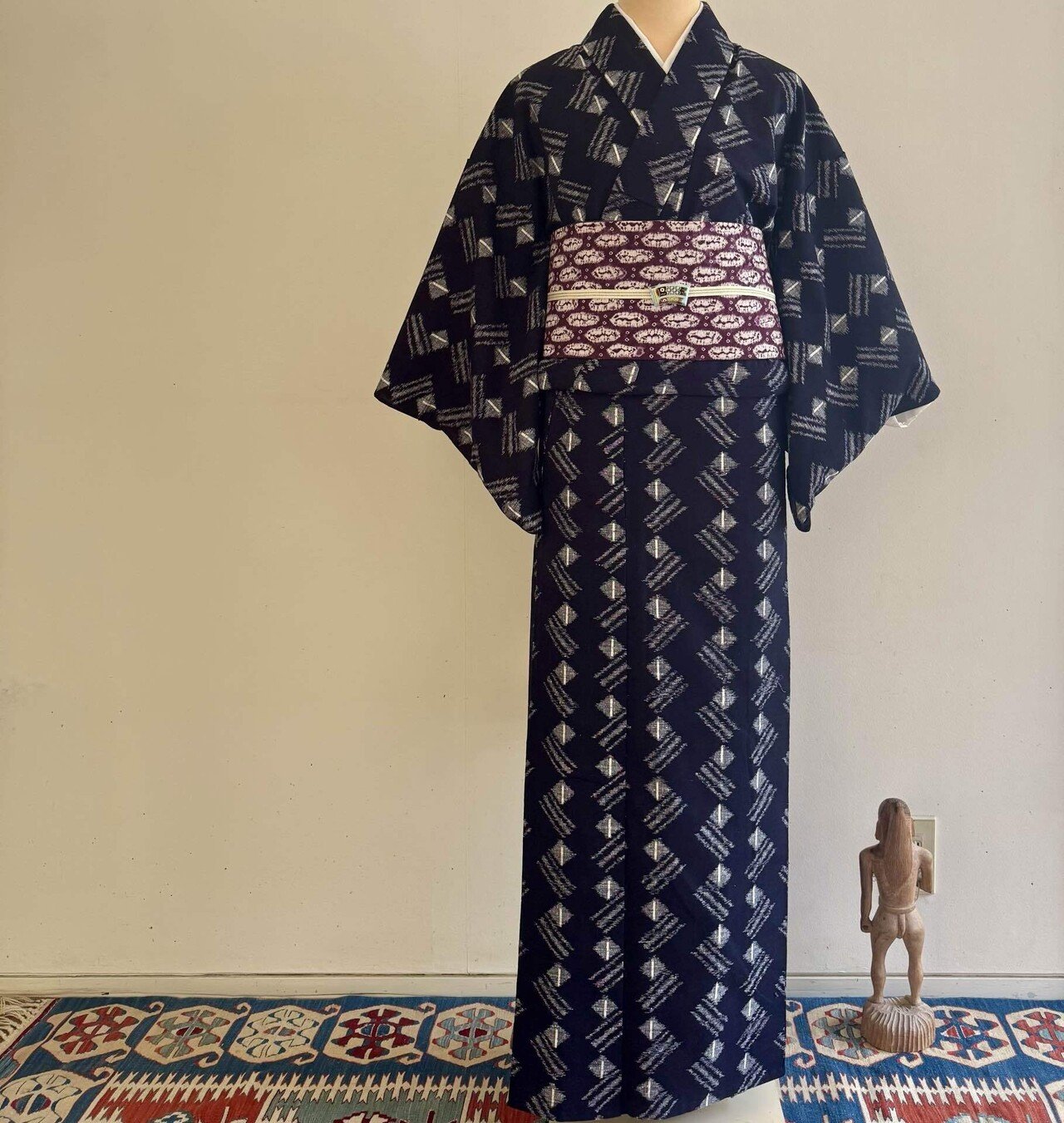 久留米絣 単衣 青山みとも製 久留米絣 単衣 青山みとも製 久留米絣単衣