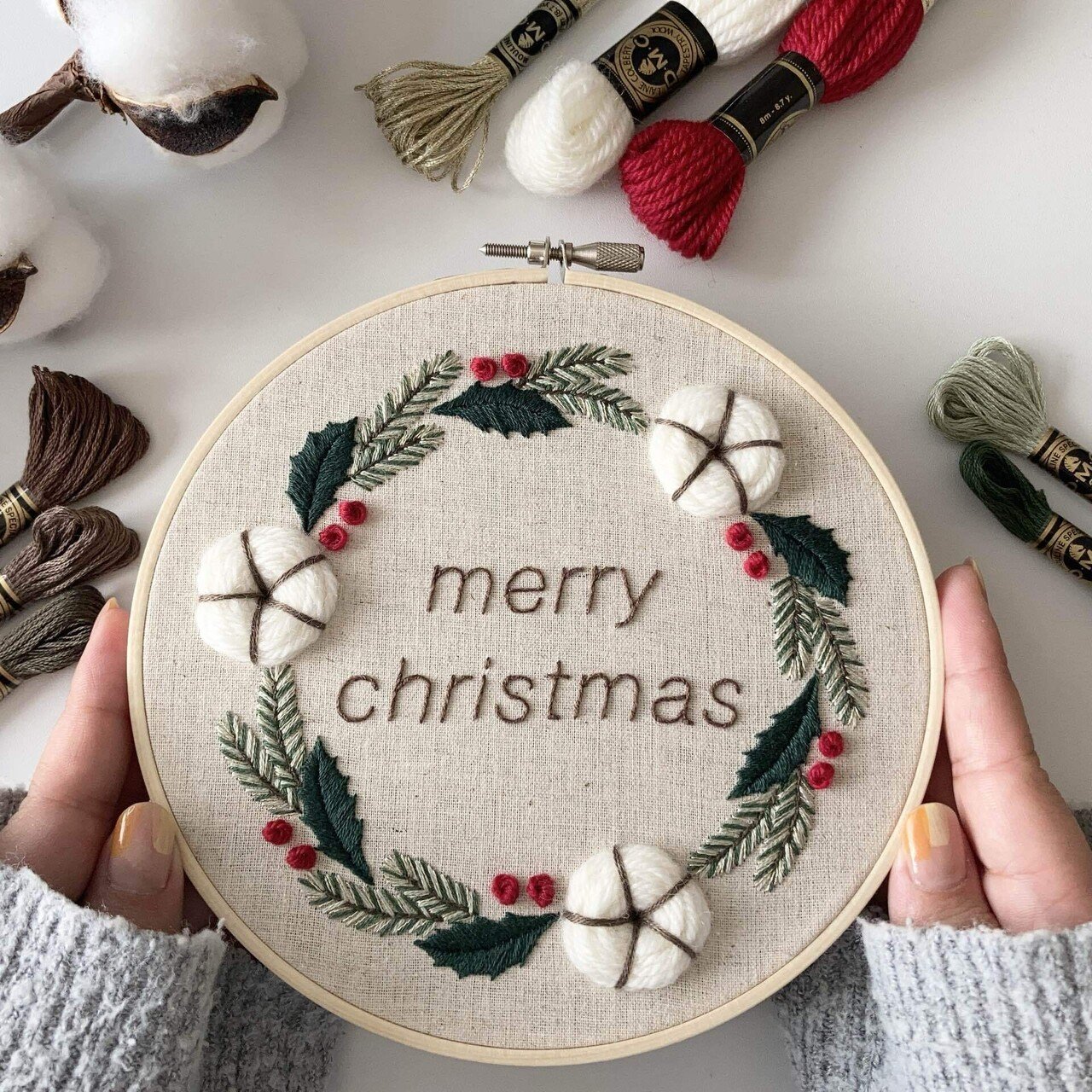 刺繍キット再販の準備をしています。｜はなこまち/刺繍作家