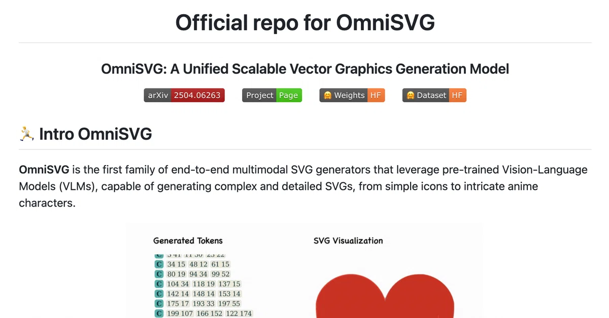 OmniSVG Release: A Major Breakthrough in SVG Generation Technology｜柏口之宏