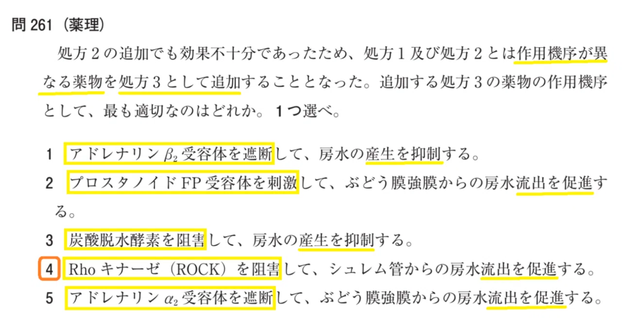 松廼屋｜論点解説 薬剤師国家試験対策ノート問 107-260-261【薬理